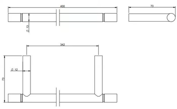 40MM - Stainless steel towel rail by Rubinetterie Treemme - view 3